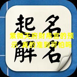 紫微天府财帛宫的预示  真的准到可怕吗